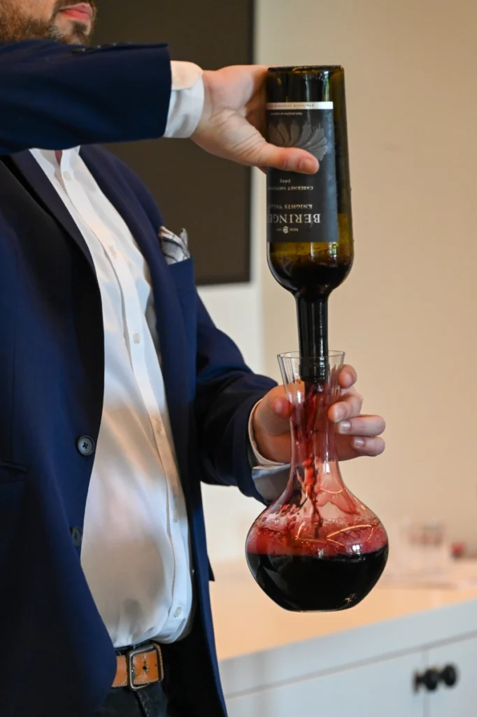 Wine tasting setup