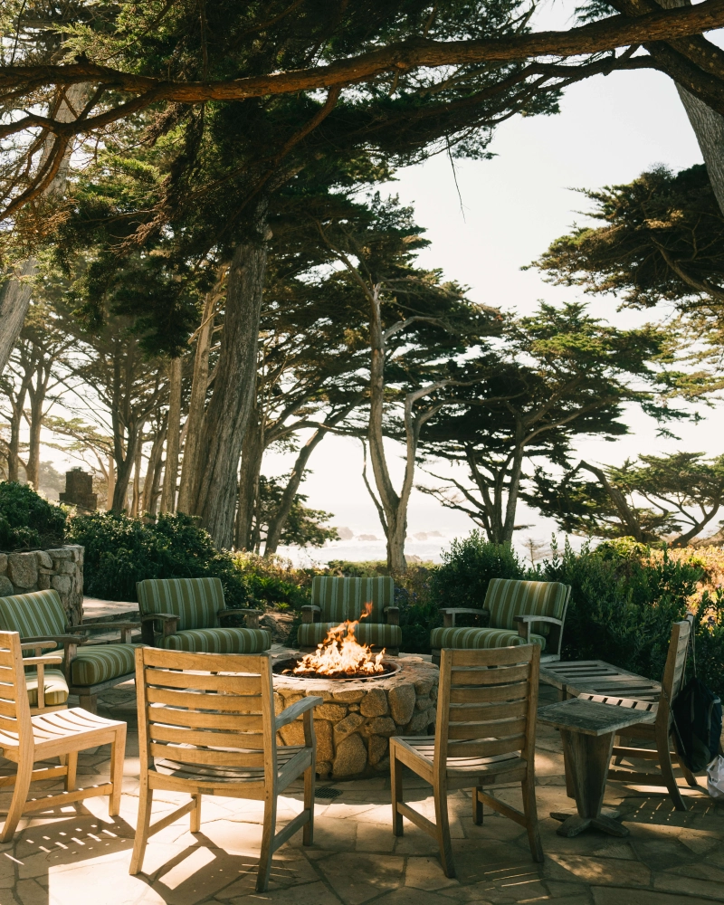 Outdoor dining view