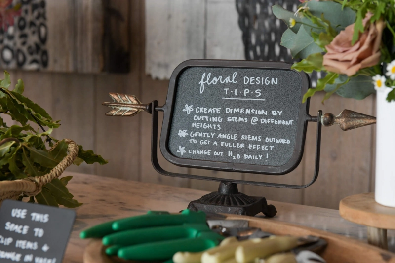 Floral design sign
