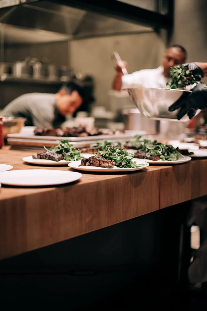 Chef steak dinner