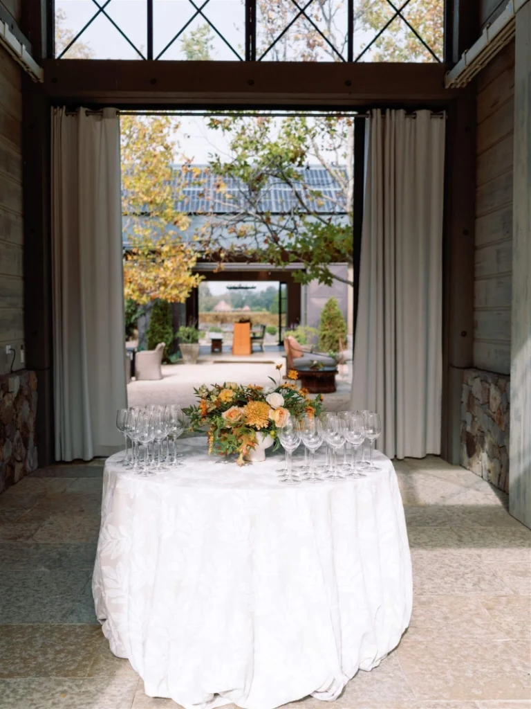Foyer luncheon tablescape