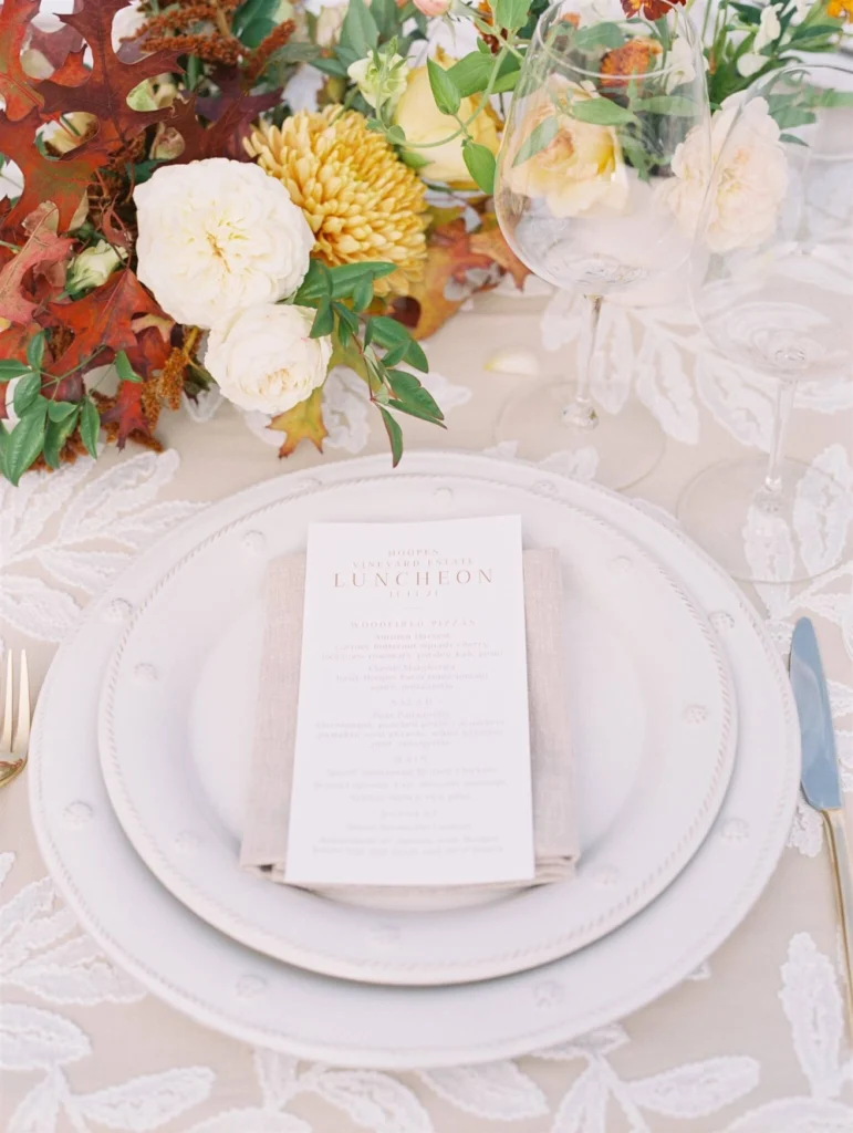 Luncheon menu