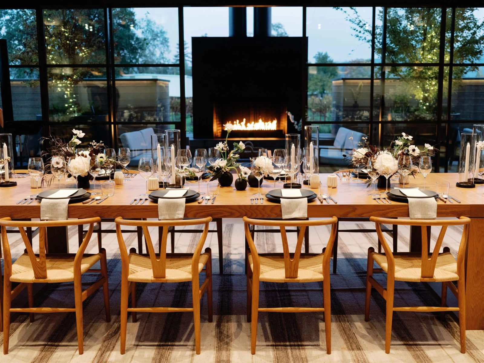 Winery dinner tablescape