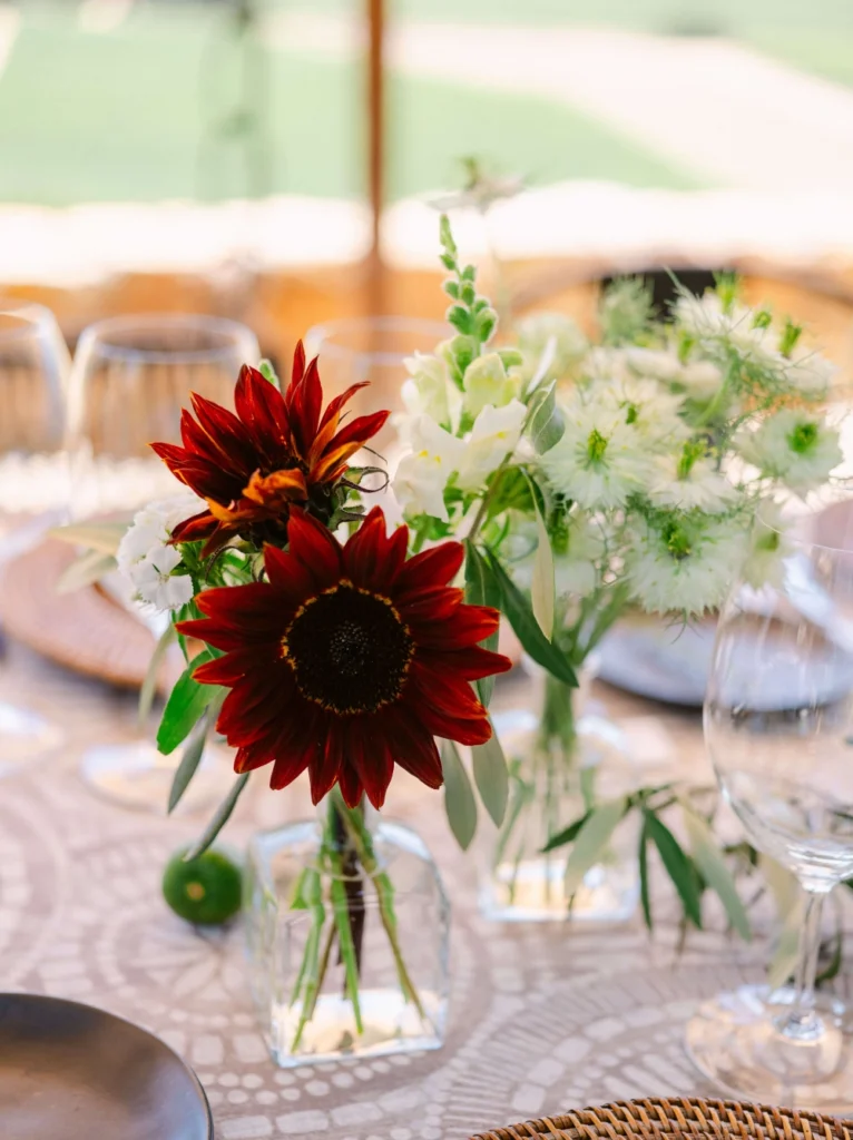 Floral luncheon tablescape