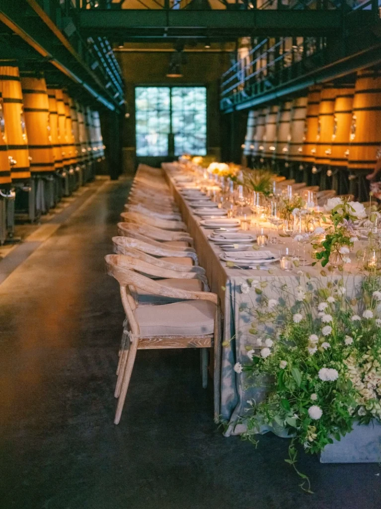 Winery dinner tablescape