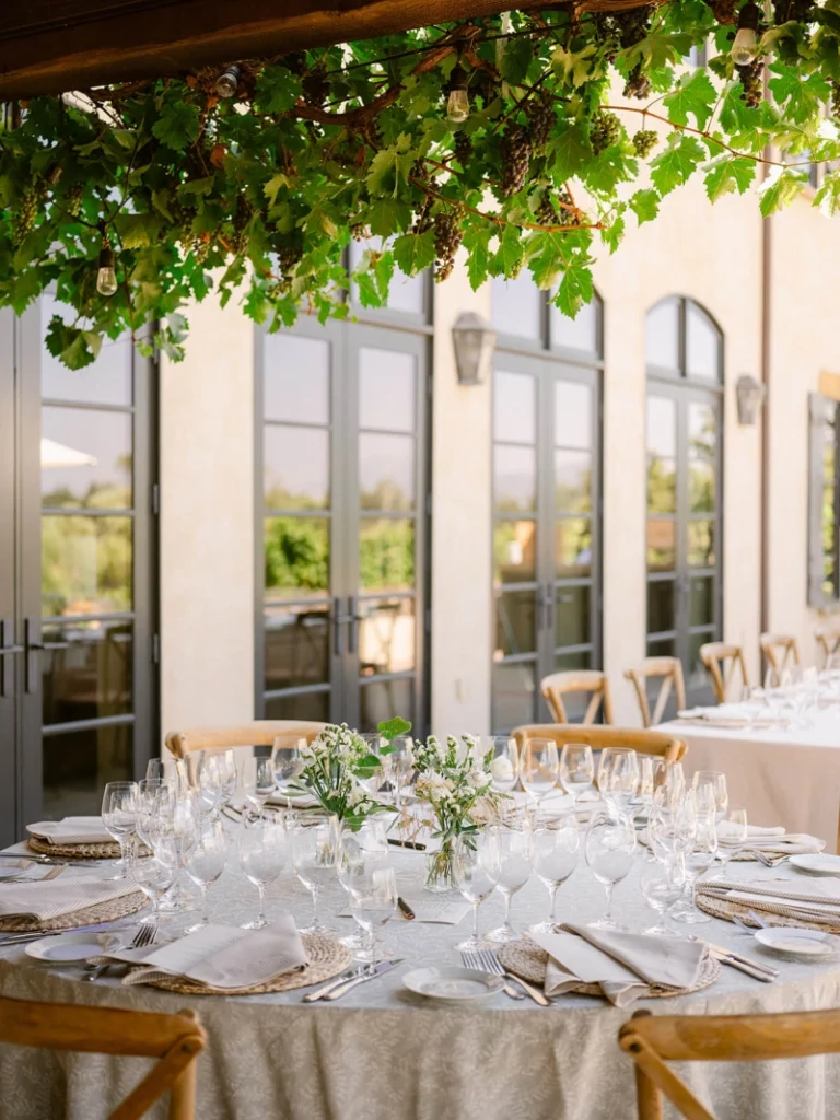 Vineyard luncheon décor