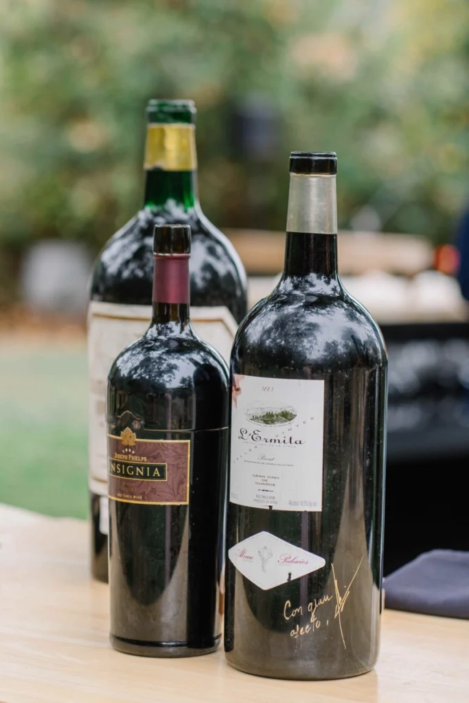 Wine service at event