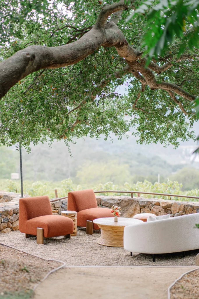 Lounge furniture, winery event
