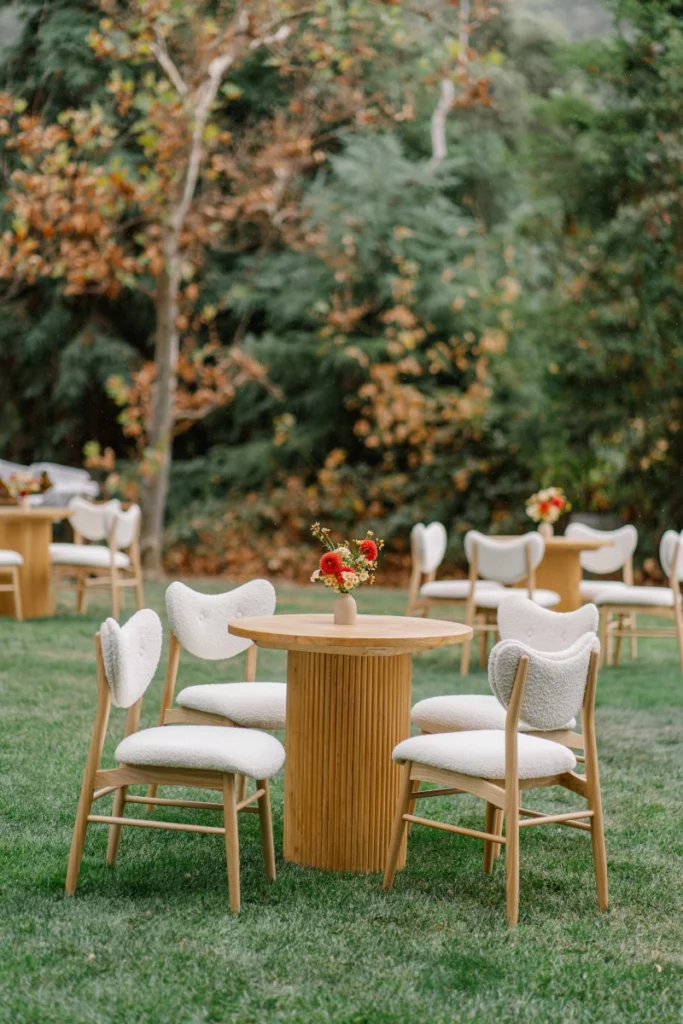 Winery furniture setup