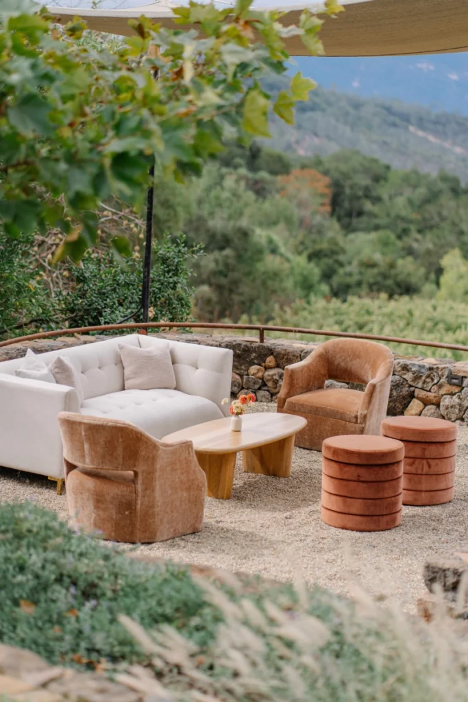 Winery lounge setup