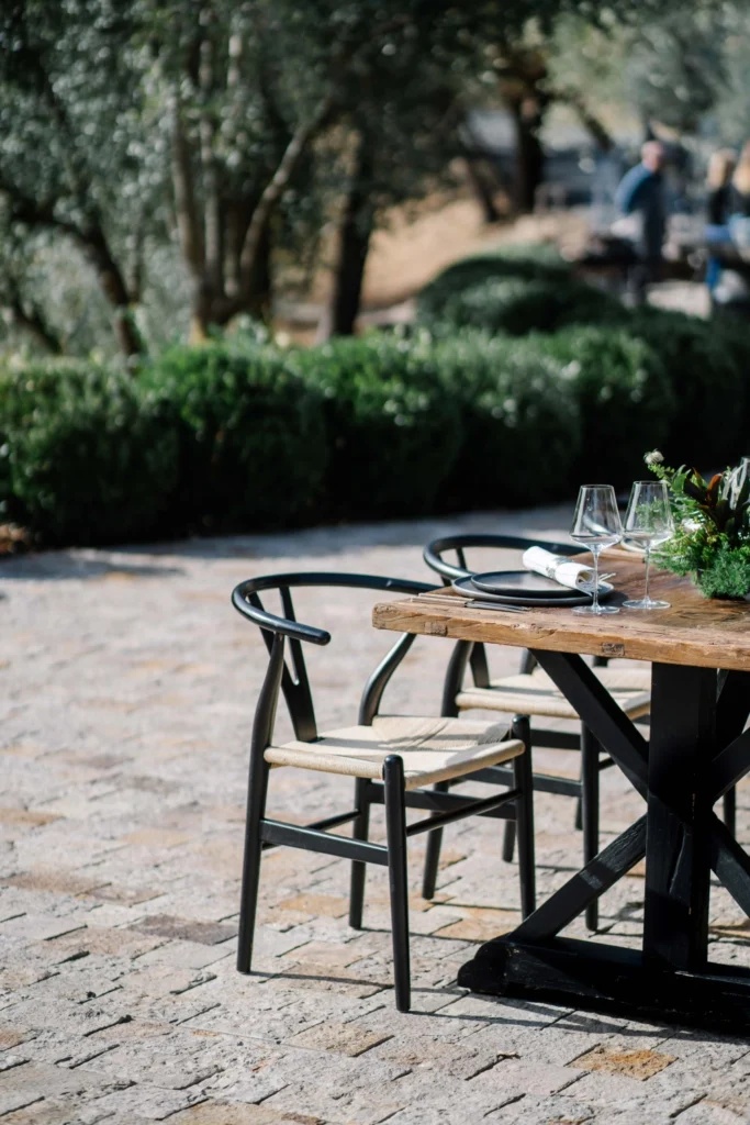 Outdoor winery dinner