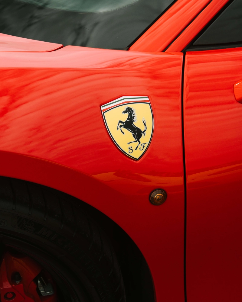 Ferrari logo detail