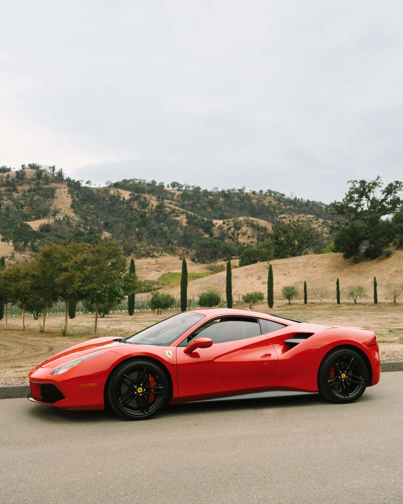 Red Ferrari rally