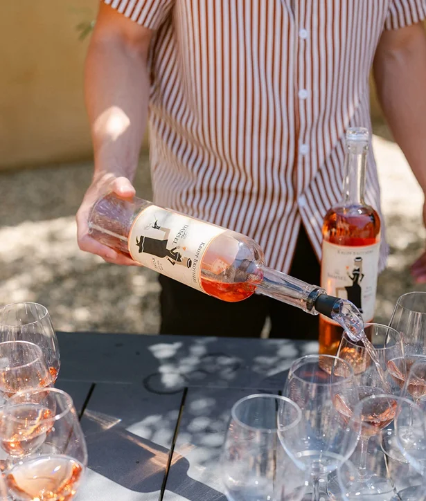 Customized wine country event